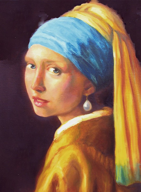 Girl-With-Pearl - Vermeer - Oil - Sold