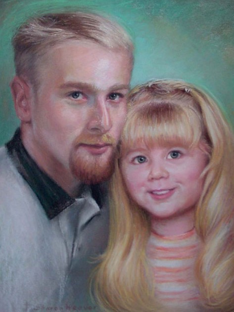 Father & Daughter - Pastel