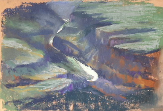 The Colorado River - 9 X 12 - Pastel
