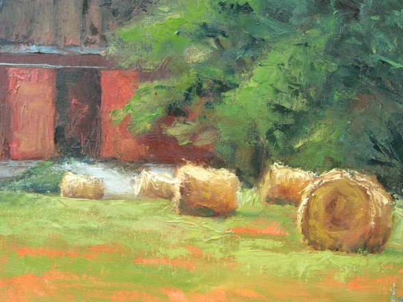 Hay Bales - Oil - 8 x 10 - Sold